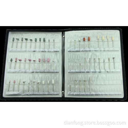 1409M Mounted Stones & Mandrels Sample Wallet Dental Instruments Professional Kits Mounted Stones & Mandrels Sample collection